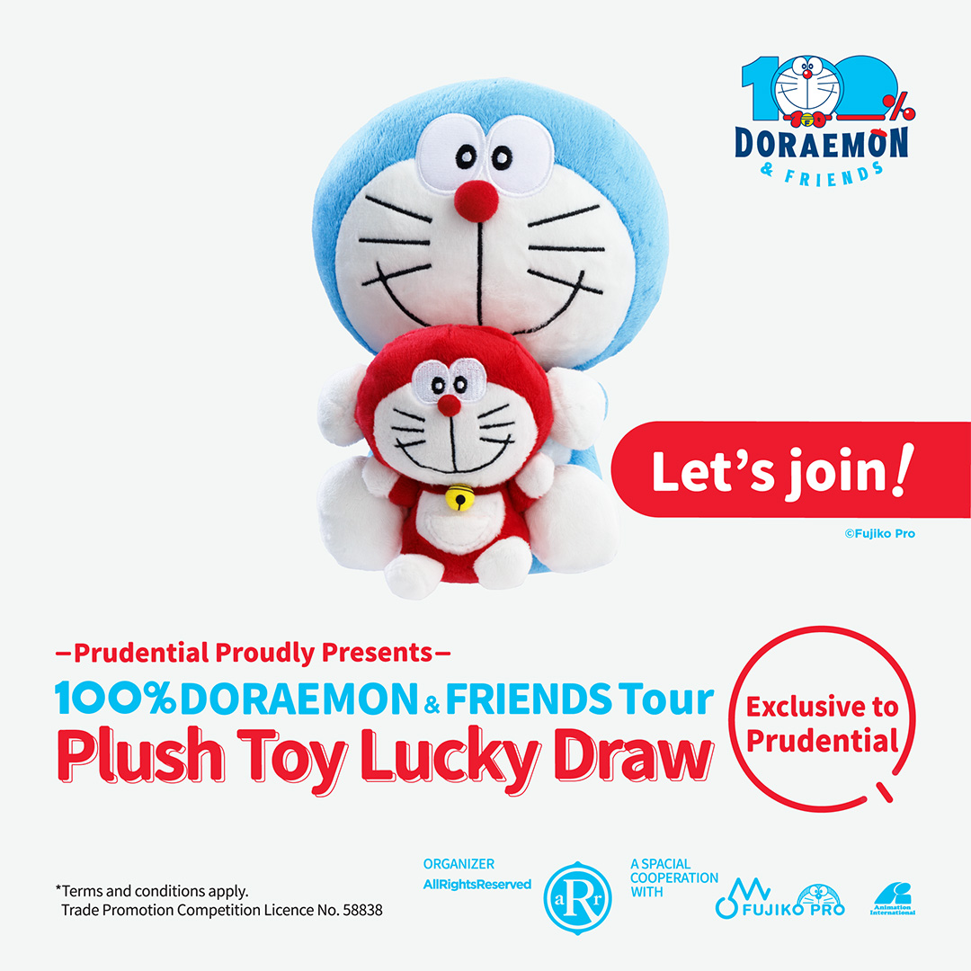 Prudential Proudly Presents “100% DORAEMON & FRIENDS Tour” Plush Toy (Exclusive to Prudential) Lucky Draw 